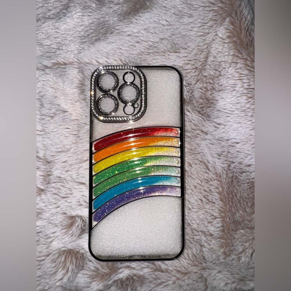 Rainbow Glitter 15 pro max  Phone Case